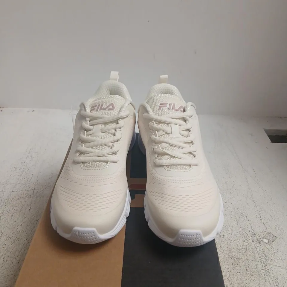 FILA WHITE WOMEN'S TRAINERS – UK 4 (BOXED)