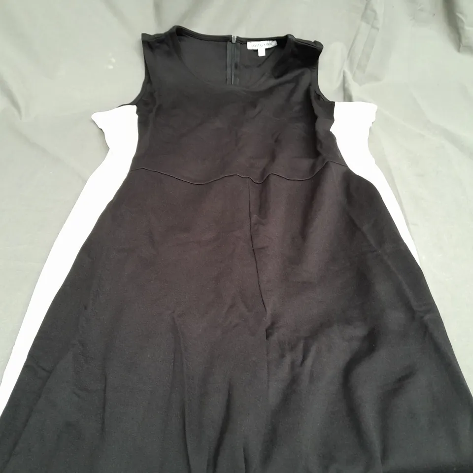 CRYSTAL KOBE STRETCH JUMPSUIT IN BLACK & WHITE - XL