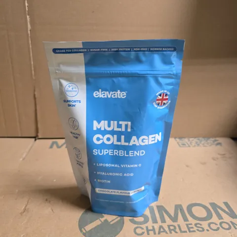 ELAVATE MULTI COLLAGEN SUPERBLEND – LIPOSOMAL VITAMIN C, HYALURONIC ACID & BIOTIN, CHOCOLATE FLAVOUR 240G