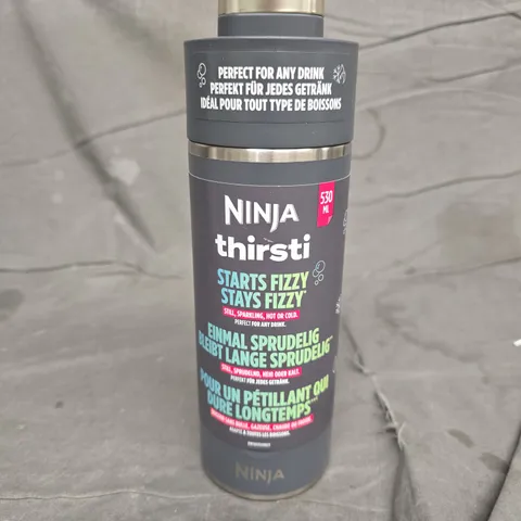 NINJA THIRSTI 530 ML STAINLESS STEEL BOTTLE - GREY