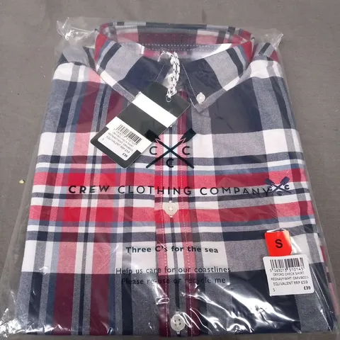 BRAND NEW BAGGED CREW CLOTHING OXFORD CHECK SHIRT SIZE S