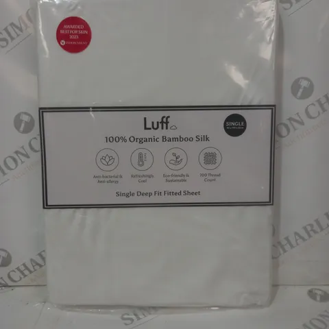LUFF ORGANIC BAMBOO SILK DEEP FIT FITTED SHEET - SINGLE