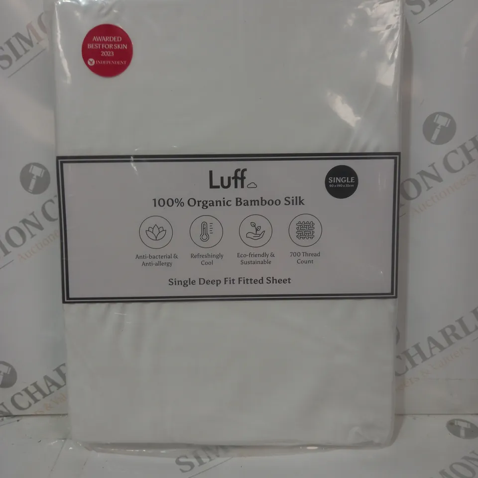 LUFF ORGANIC BAMBOO SILK DEEP FIT FITTED SHEET - SINGLE