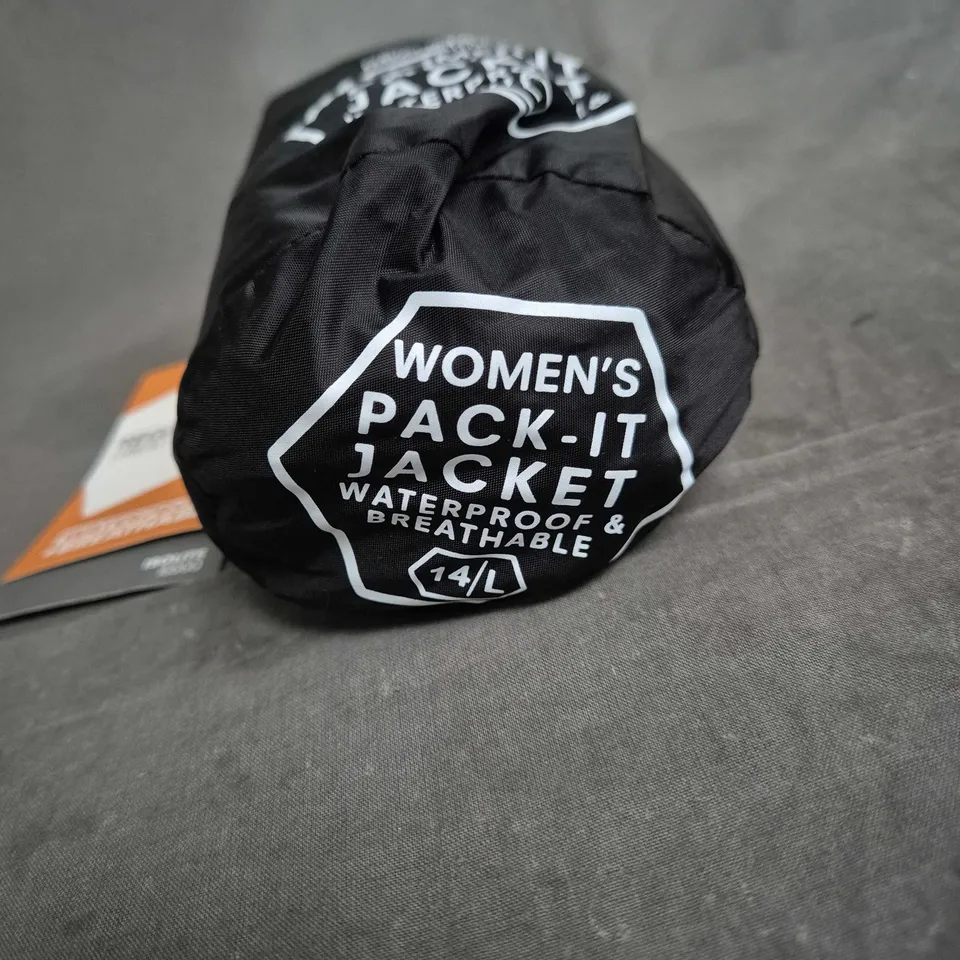 REGATTA WOMENS PACK-IT JACKET III IN BLACK - UK 14