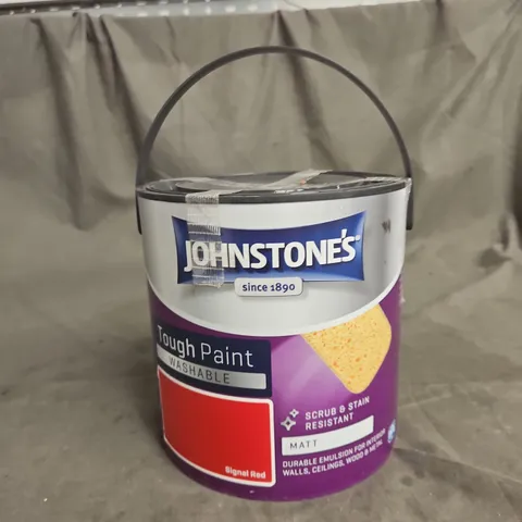 JOHNSTONE'S WASHABLE MATT TOUGH PAINT SIGNAL RED - 2.5L