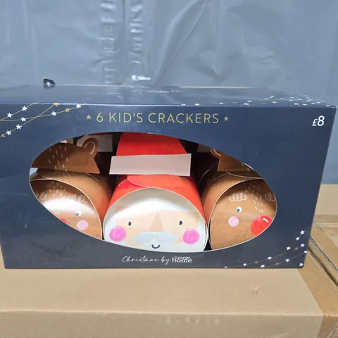 6 BOXED SANTA & RUDOLPH KIDS' PREMIUM CHRISTMAS CRACKERS