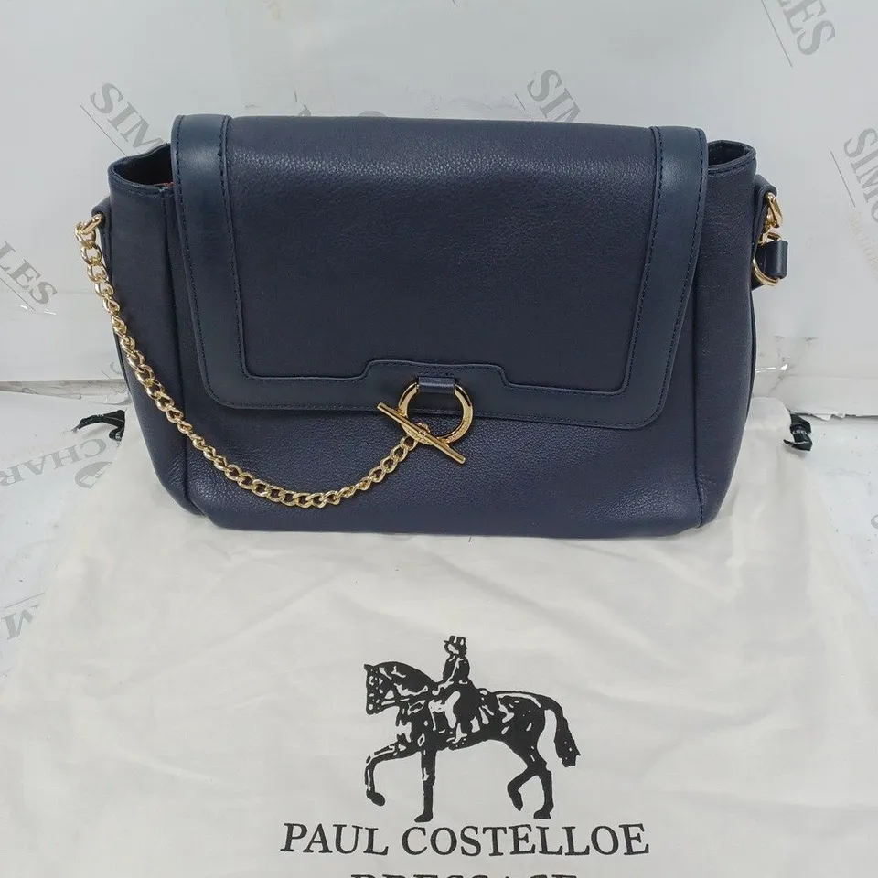 PAUL COSTELLOE NAVY LEATHER BAG