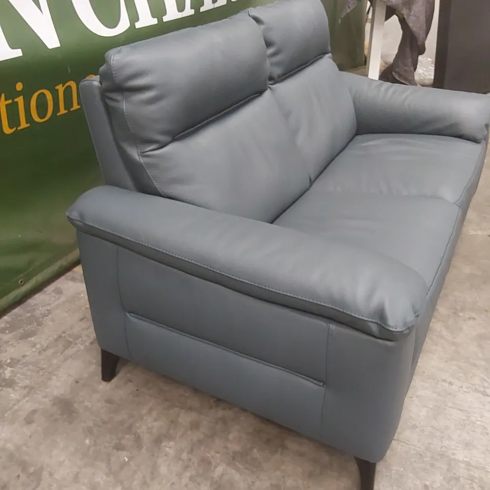 QUALITY DESIGNER ITALIAN MADE OLIVER MAXI 2 SEATER LEATHER SOFA