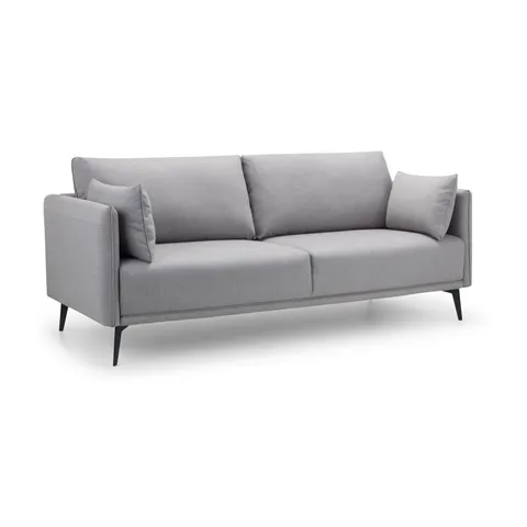 BOXED JULIAN BOWEN ROHE 3 SEATER SOFA, PLATINUM GREY