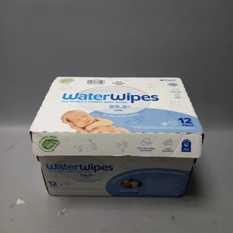 SEALED BOX OF 12 WATER BABY WIPES