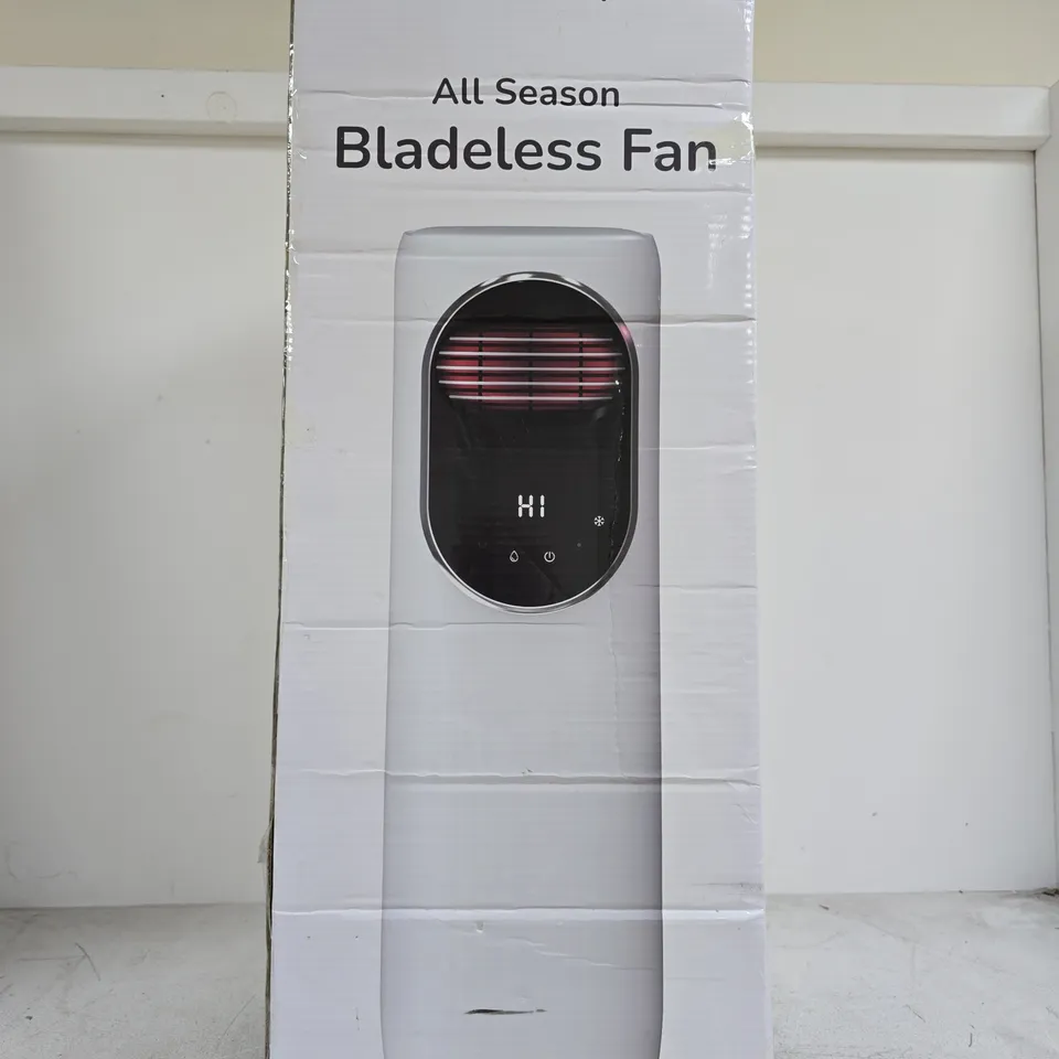 BLISS & BEYOND ALL SEASON BLADELESS FAN – WHITE, BOXED