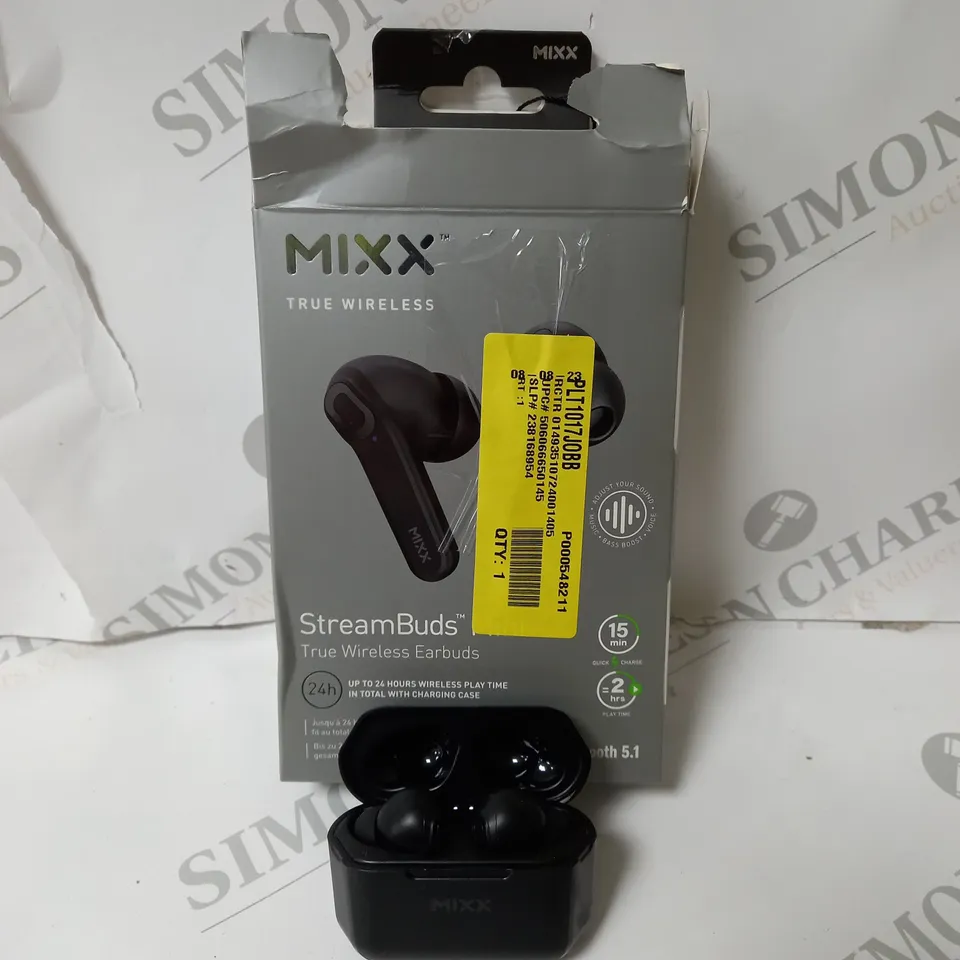 BOXED MIXX STREAMBUDS MINI TRUE WIRELESS EARBUDS