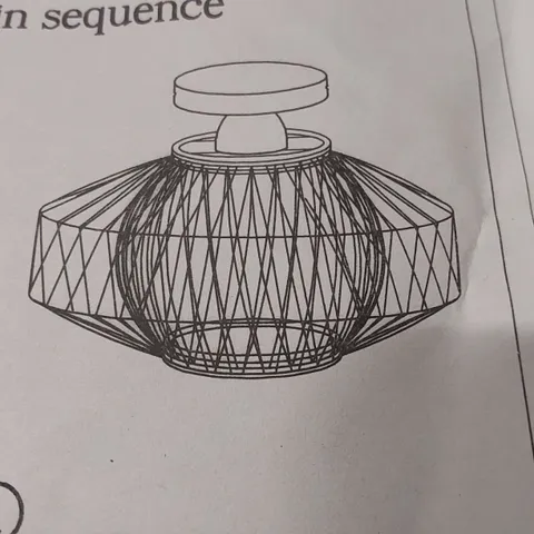 BOXED MANUFACTURED WOOD FLUSH MOUNT