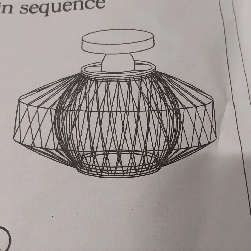 BOXED MANUFACTURED WOOD FLUSH MOUNT