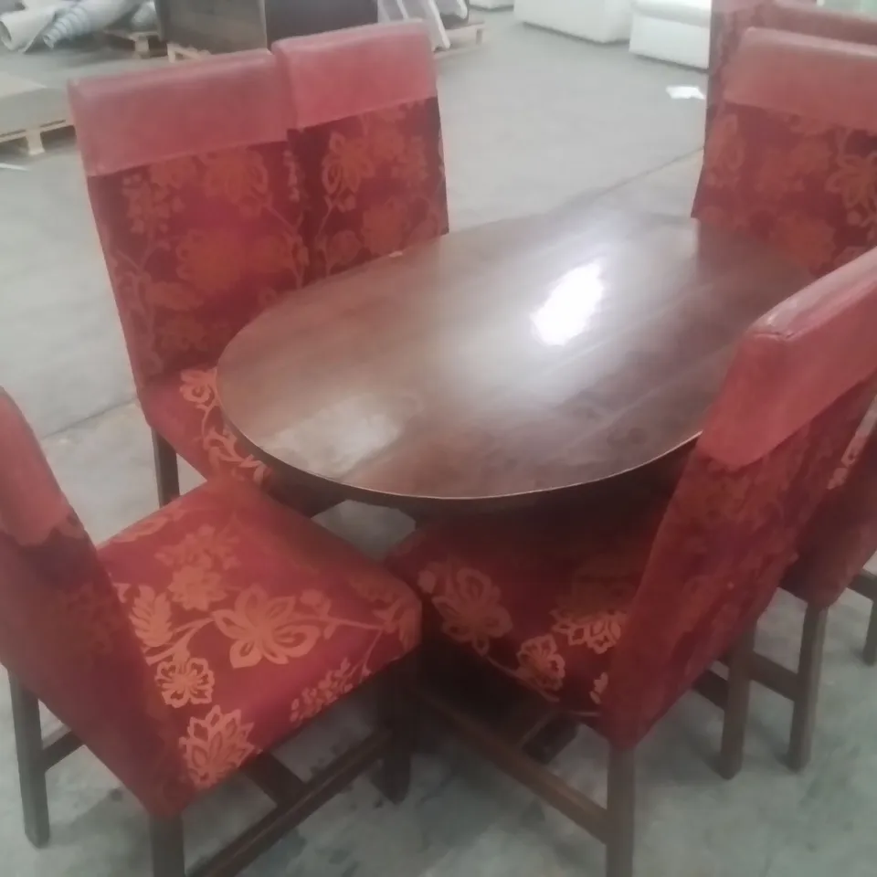 PUB RESTAURANT DINING TABLE WITH 6 CHAIRS