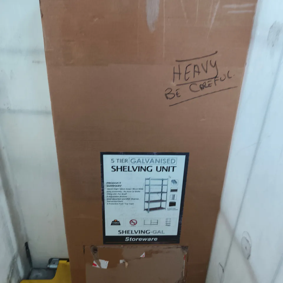 5-TIER GALVANISED SHELVING UNIT – BOXED
