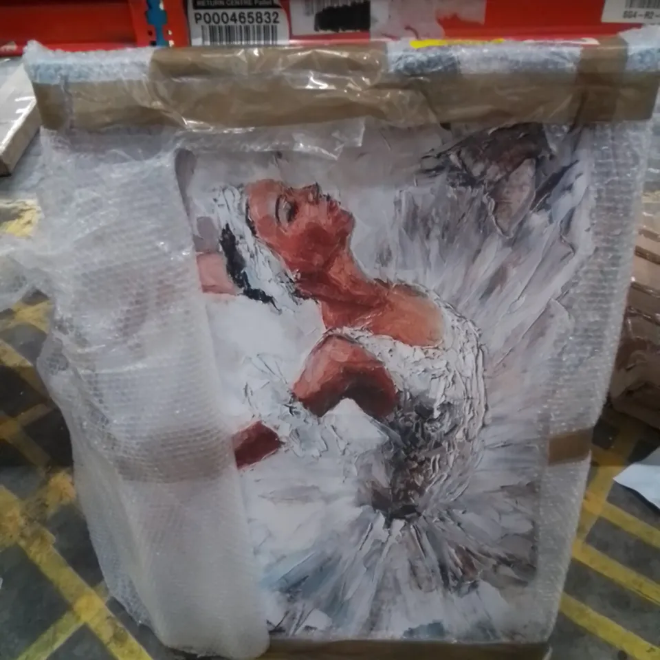 WHITE BALLERINA 2 DANCE - WRAPPED CANVAS 