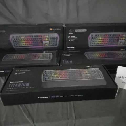 5 BOXED OVERSTEEL KEYBOARDS 
