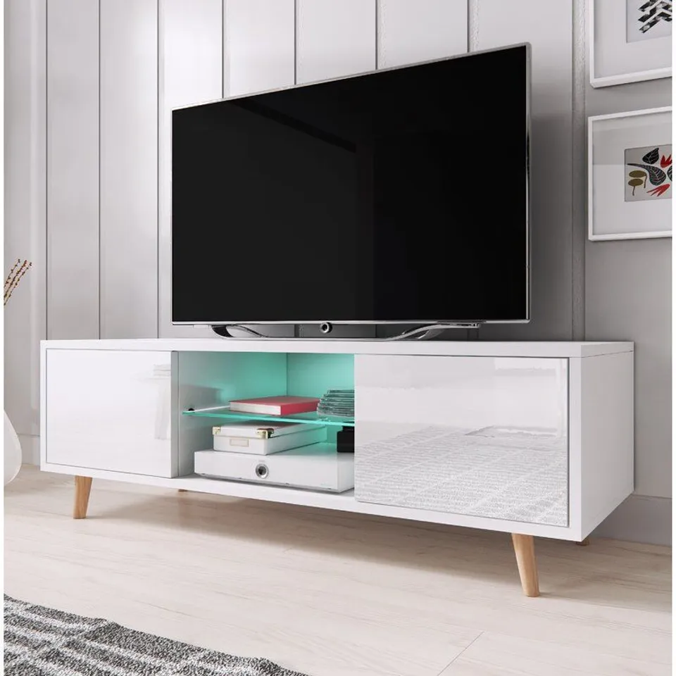 DESERT PALMS TV STAND FOR TVS UP TO 60" WHITE