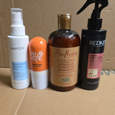 APPROXIMATELY 15 ASSORTED HEALTH & BEAUTY PRODUCTS TO INCLUDE REDKEN , BUBBLE AND KANZEN 