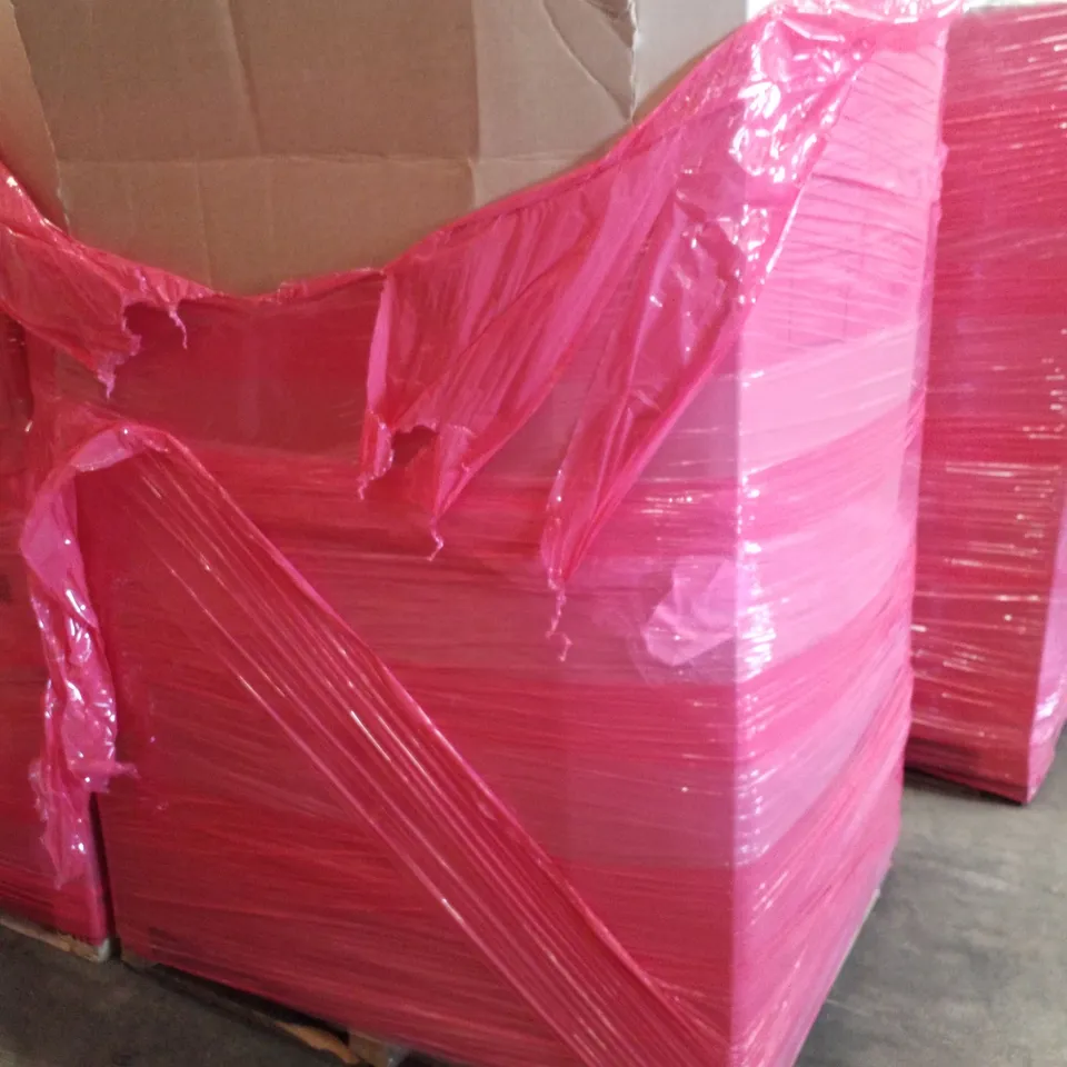 PALLET CONTAINING ASSORTED PRODUCTS INCLUDING NESTING COFFEE TABLE, IRONING BOARD, FOLDING DOG TROLLEY, STAINLESS STEEL PEDAL TRASH BIN & MULTI-FUNCTION CRUTCH