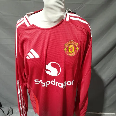 ADIDAS MANCHESTER UNITED LONG SLEEVE SHIRT - UK LARGE