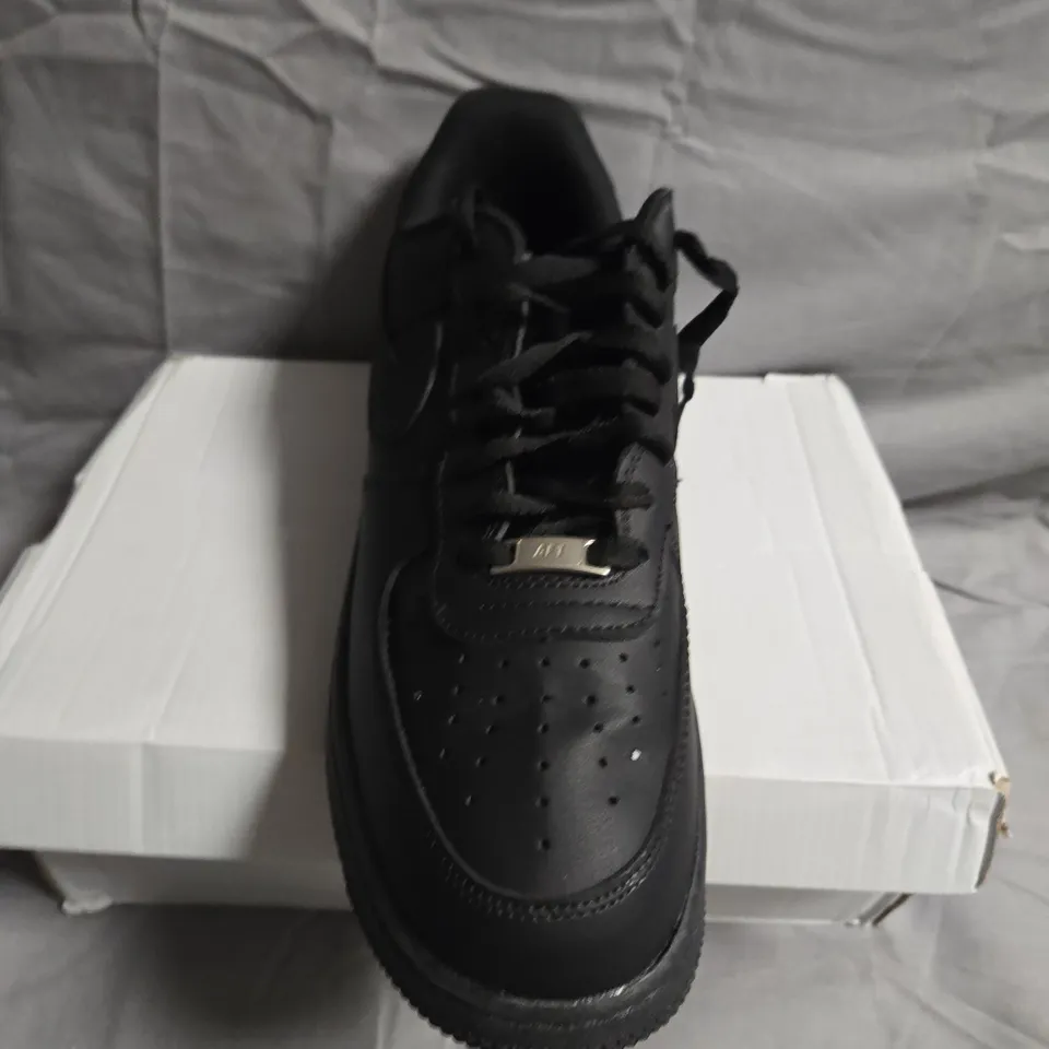 BOXED PAIR OF NIKE AIR FORCE 1'S IN BLACK - UK SIZE 9 