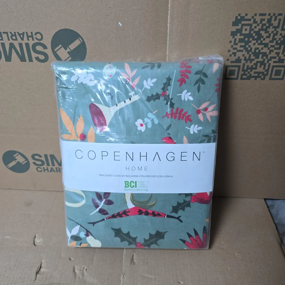 COPENHAGEN HOME KING DUVET COVER SET WITH 2 PILLOWCASES (230 X 220 CM)
