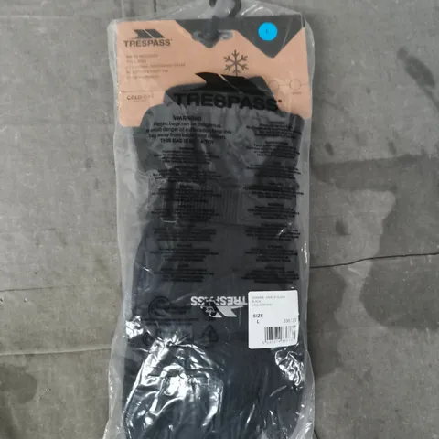 TRESPASS GOHAN II UNISEX GLOVES IN BLACK SIZE LARGE