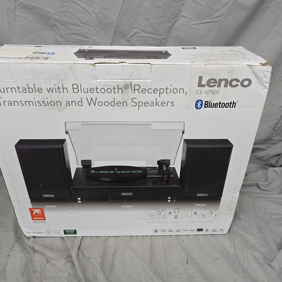 LENCO LS-101BK TURNTABLE WITH BLUETOOTH – BOXED