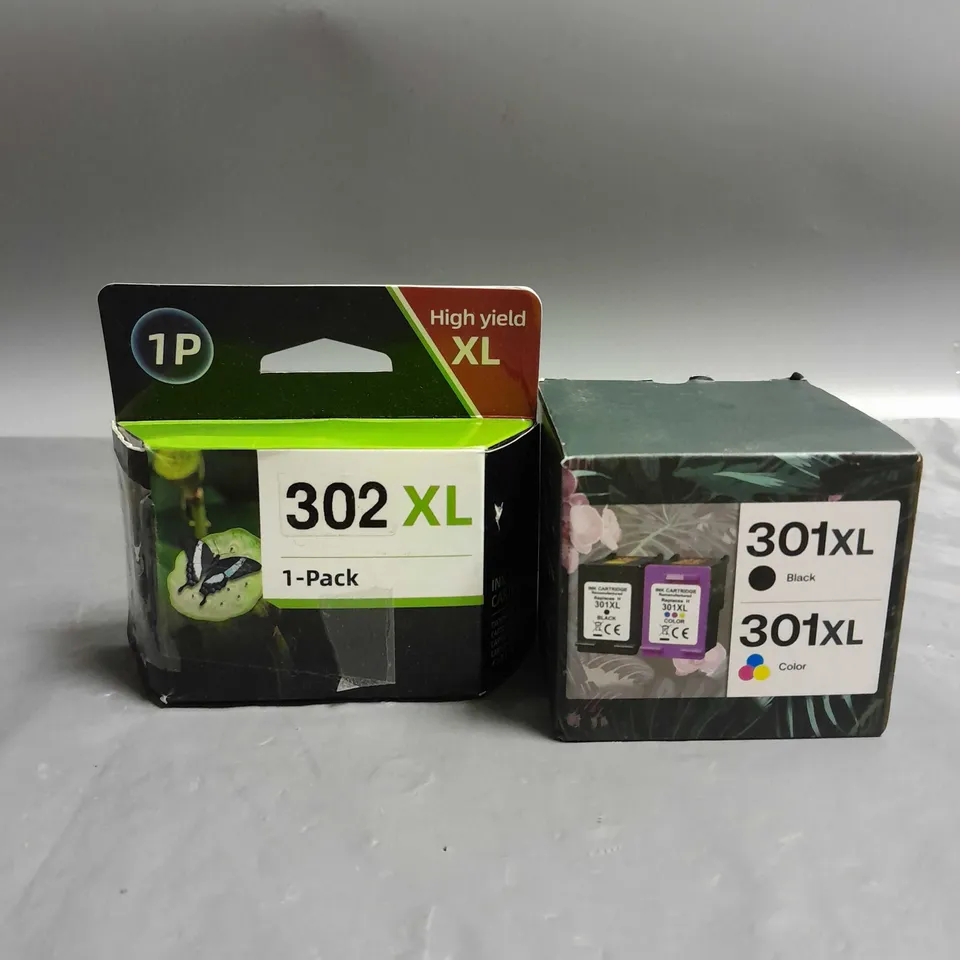 LOT OF 2 PRINTER INK CARTRIDGES TO INCLUDE 1P 302XL 1-PACK AND TOMOKEP 301XL 2-PACK