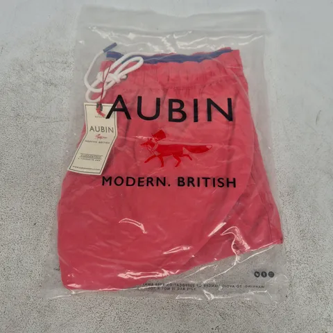BAGGED AUBIN PINK BARDNEY SWIM SHORTS IN PINK - XL