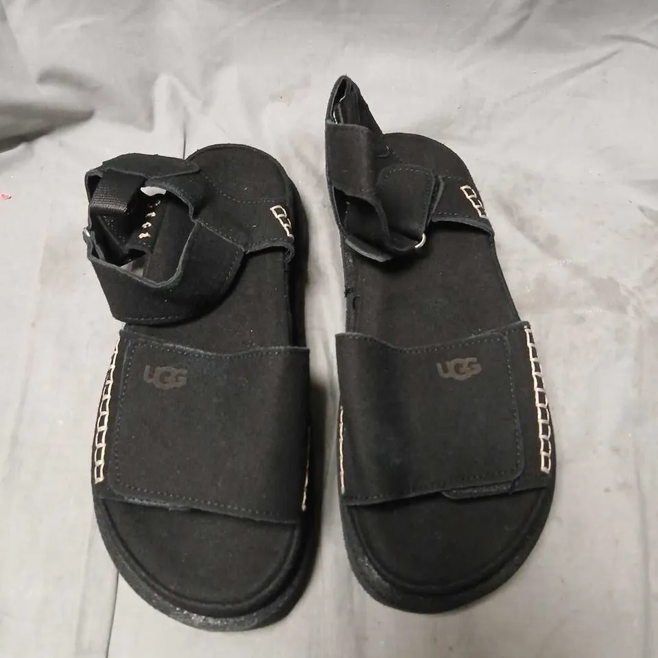 UGG BLACK SANDALS WITH VELCRO STRAPS SIZE 40