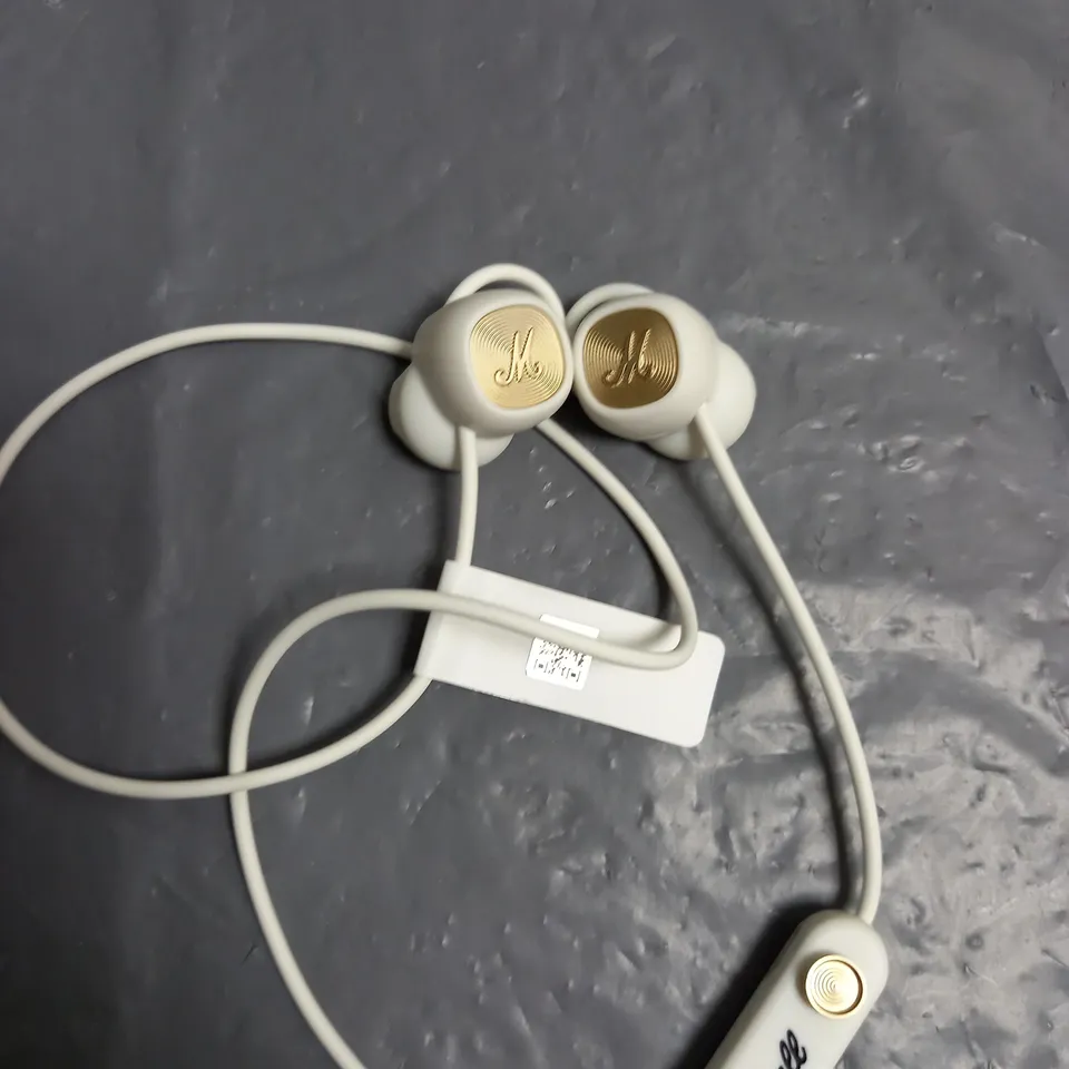 BOXED MARSHALL MINOR II BLUETOOTH WIRELESS EARPHONES WHITE