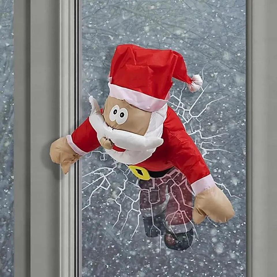 CELEBRIGHT CHRISTMAS CRASHING SANTA ANIMATED DECORATION