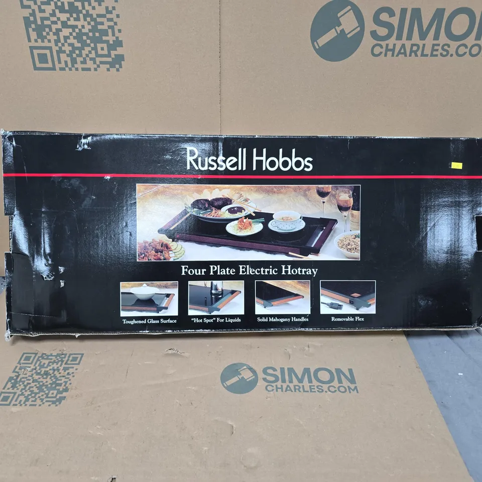 RUSSELL HOBBS FOUR PLATE ELECTRIC HOT TRAY – BOXED