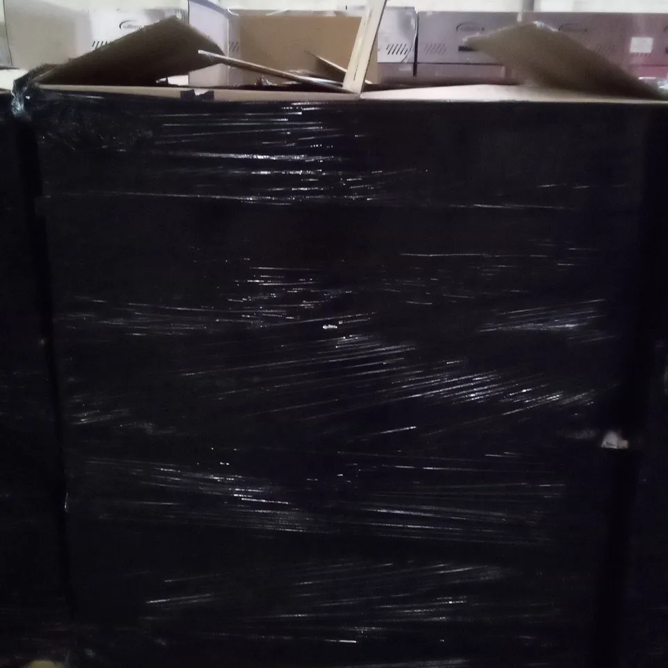 PALLET OF 6 BOXES CONTAINING ASSORTED ITEMS INCLUDING FOLDING BEACH TENT, EXPANDING HOSE, BUOYANCY VEST, PHONE CASE, GRAND ISLE DVD, MUSICAL KIDS TOY