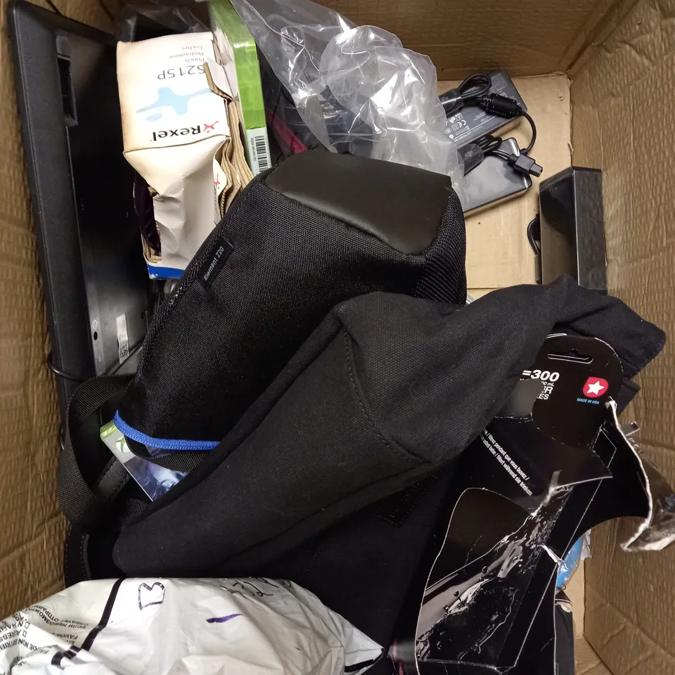 APPROXIMATELY 20 ASSORTED HOUSEHOLD & ELECTRICAL PRODUCTS TO INCLUDE GALAXY TABLET COVER, TABLE TENNIS SET, PARKER FOUNTAIN PEN ETC 