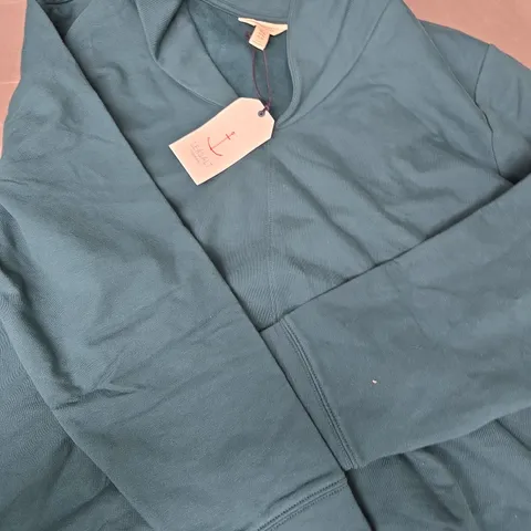 SEASALT CORNWALL KNOT BERRY SWEATSHIRT IN DARK TEAL SIZE UK 24