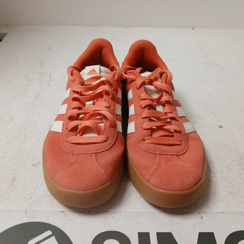 ADIDAS ORANGE SUEDE TRAINERS - UK SIZE 6
