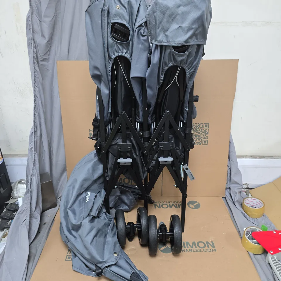 BOXED JOVIKIDS EZRA TWIN STROLLER - QUIET SHADE