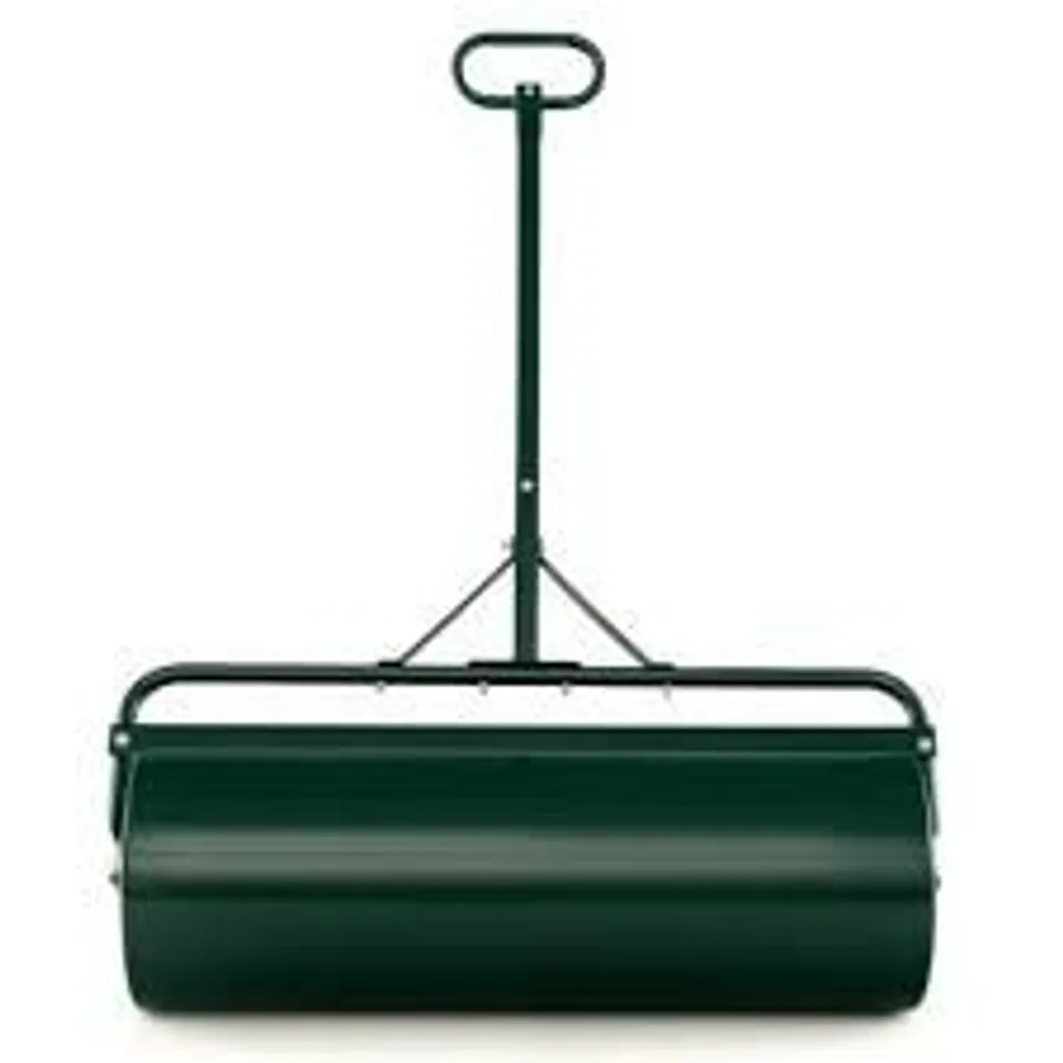 BOXED 63L GARDEN LAWN ROLLER WITH GRIPPING HANDLE - GREEN