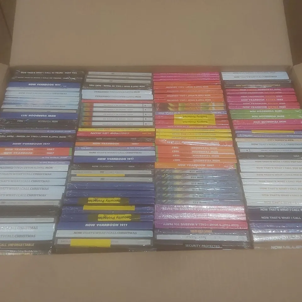 BOX OF APPROX 100 BRAND NEW MUSIC CDS TO INCLUDE;