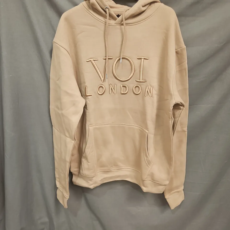 VOI LONDON BEIGE HOODIE SIZE M