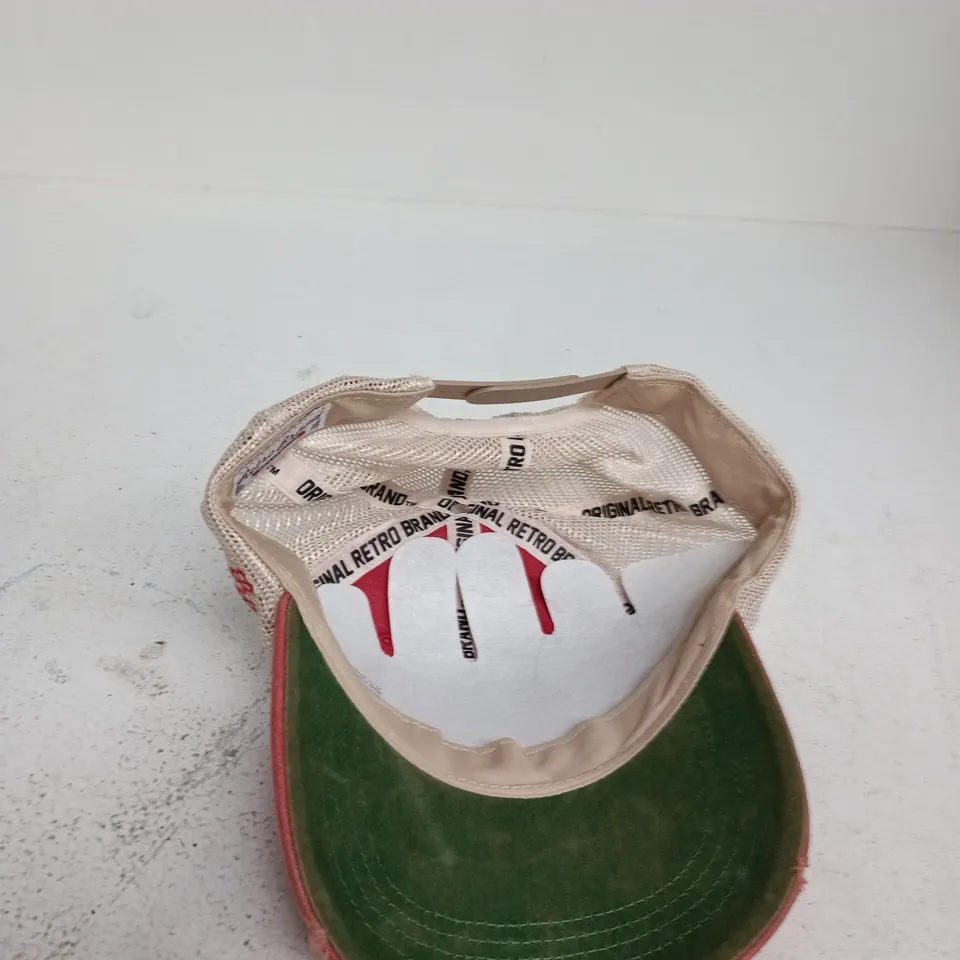 COORS LIGHT BASEBALL CAP – RED FRONT, BEIGE MESH BACK, LICENSED CAP (ORIGINAL RETRO BRAND)