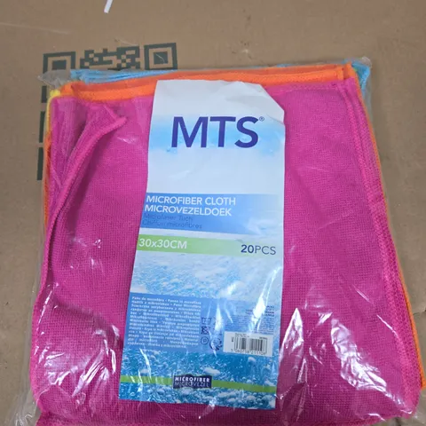 MTS MICROFIBER CLOTHS 30X30CM – 20 PACK VARIOUS COLOURS