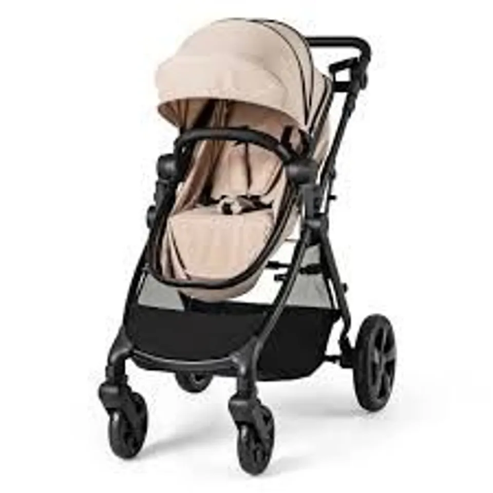 COSTWAY 2-IN-1 CONVERTIBLE BABY STROLLER WITH REVERSIBLE SEAT AND ADJUSTABLE CANOPY