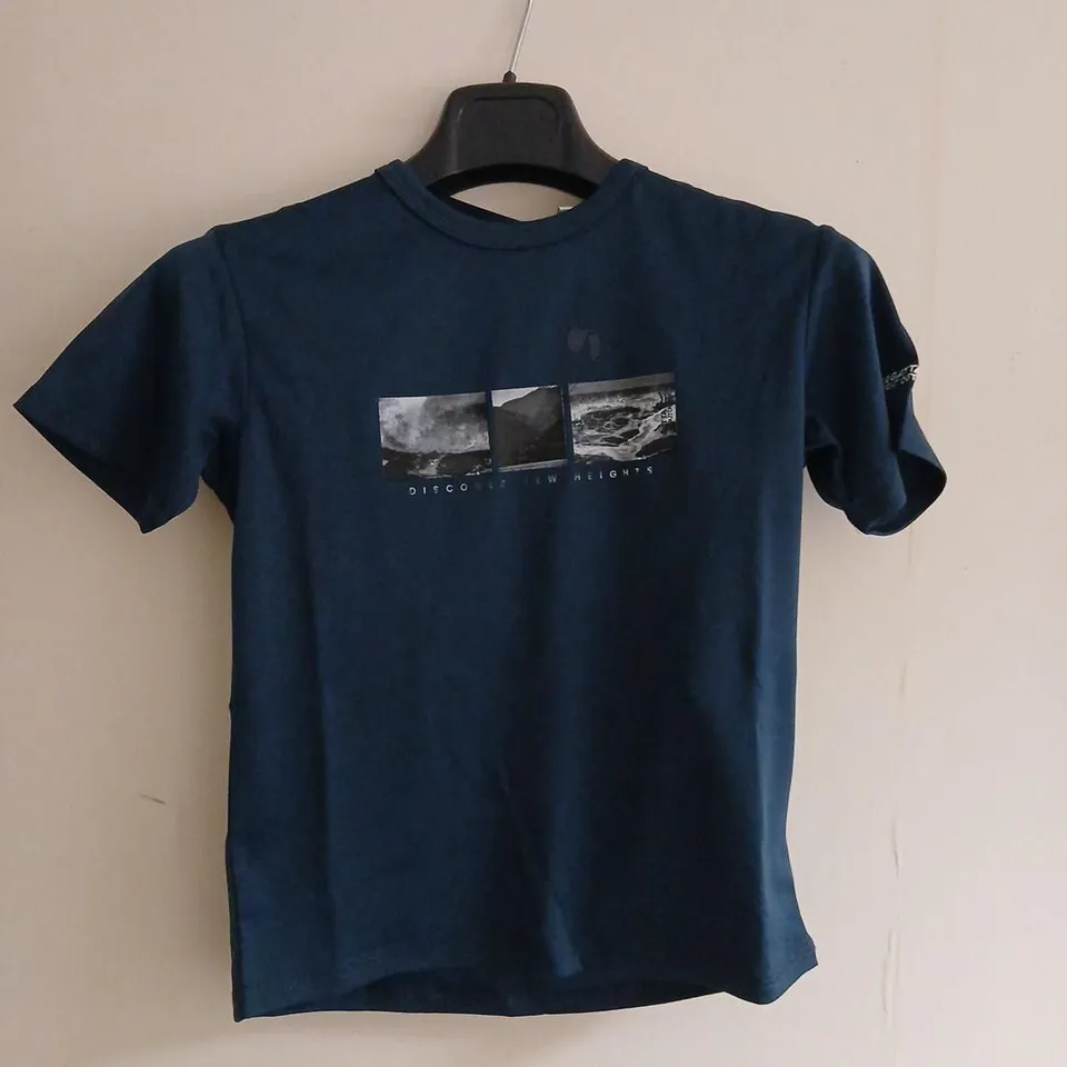 REGATTA CHILDRENS/KIDS ALVARDO VIII SCENERY T-SHIRT MOONLIGHT DENIM 7-8 YEARS