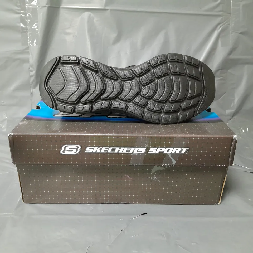 SKECHERS SPORT FLEX MENS TRAINERS BLACK SIZE 9