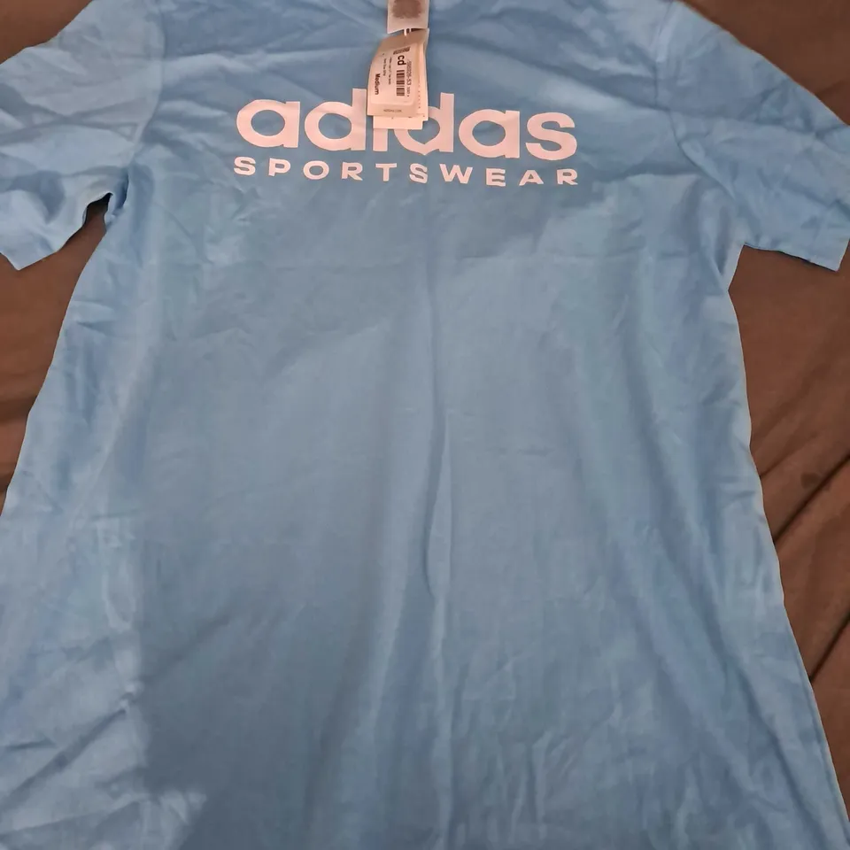 ADIDAS LOGO TEE IN BURST BLUE - MEDIUM